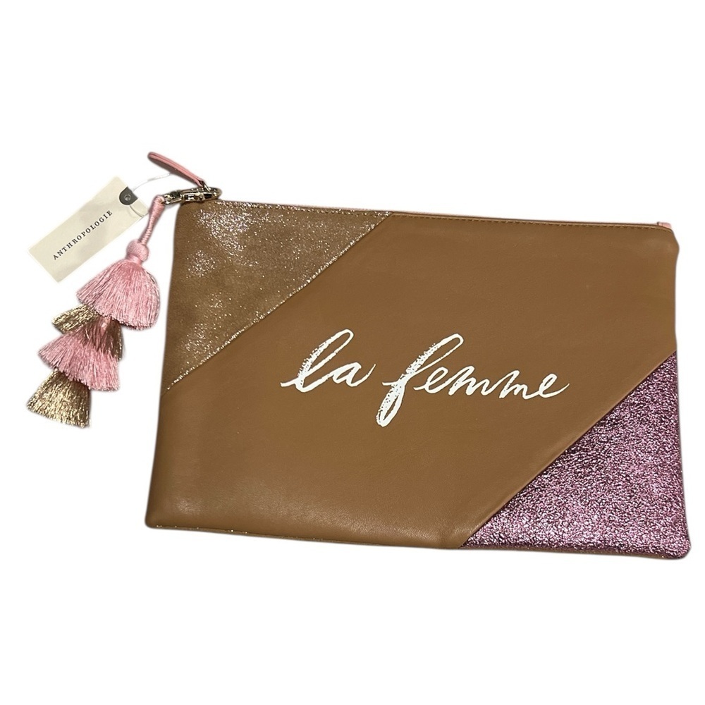 ANTHROPOLOGIE La Femme Tassel Clutch Bag